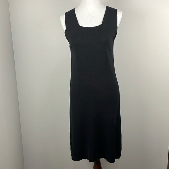 Vintage Parisian Signature 100% Merino Wool Sweater Dress Sz M Minimalist 90’s - Picture 3 of 15